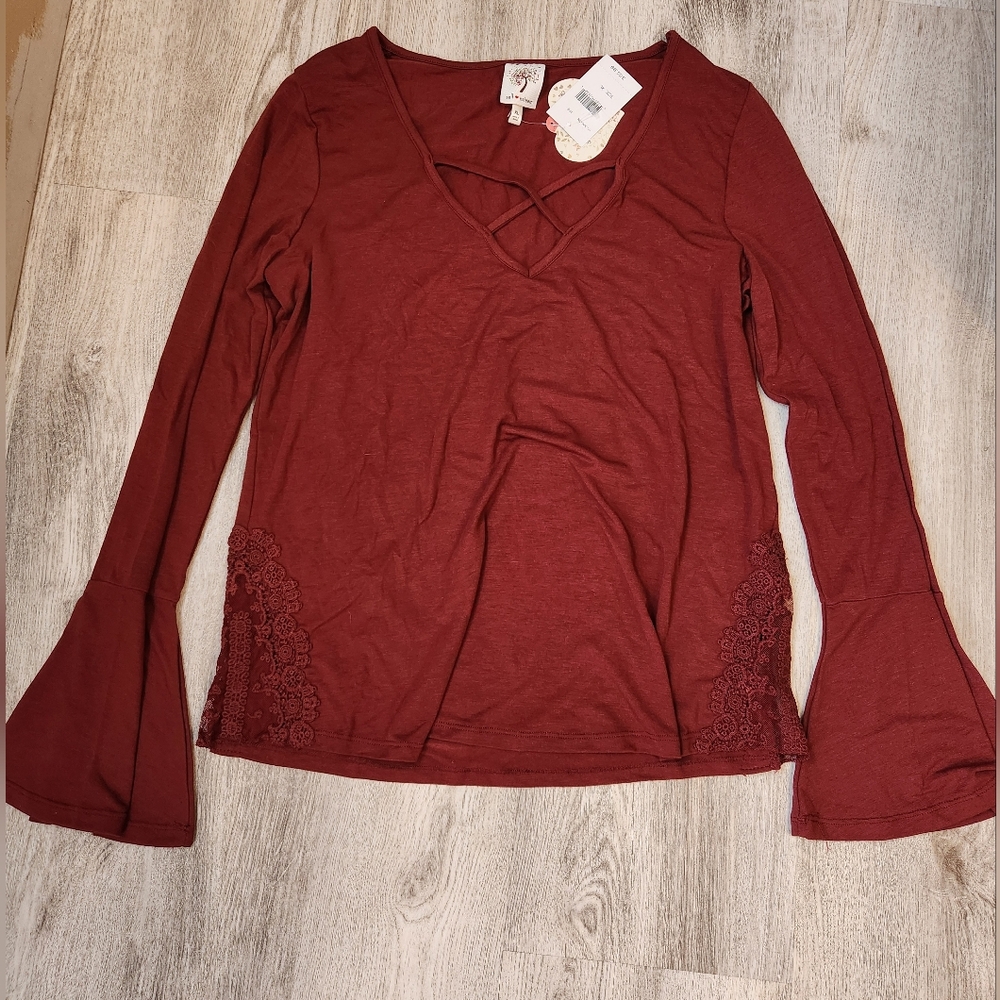 Self Esteem long sleeve bell sleeve top size xl